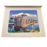 John Coatsworth : Dumfries Castle, watercolour, 40 cm x 30 cm, signed and dated 2017.