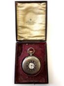 A silver half hunter pocket watch by Robinson Bros,