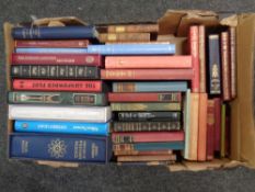 A box of books including Folio Society volumes - Classics, Bird Life of the Borders,