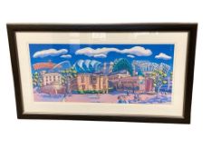 After John Coatsworth : Heart of the North, Newcastle upon Tyne, colour print, 36 cm x 83 cm,