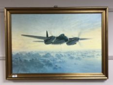 After Gerald Coulson : Mosquito in Flight, reproduction in colours, 50 cm x 75 cm, framed.