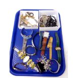 A tray of wristwatches, Thomas Sabo, costume jewellery,