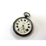 A large heavy silver fusee pocket watch by H Stone of Leeds CONDITION REPORT: In