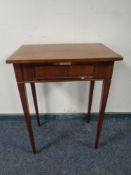 A 19th century mahogany occasional table fitted a drawer