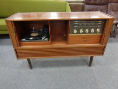 A mid century HMV radiogram in cabinet