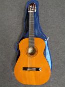 A Hohner MC-05 acoustic guitar in Ritter carry bag