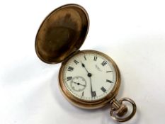 A Waltham full hunter pocket watch numbered 22636907 CONDITION REPORT: In going