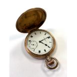A gold plated full hunter pocket watch by Thomas Russell & Son,