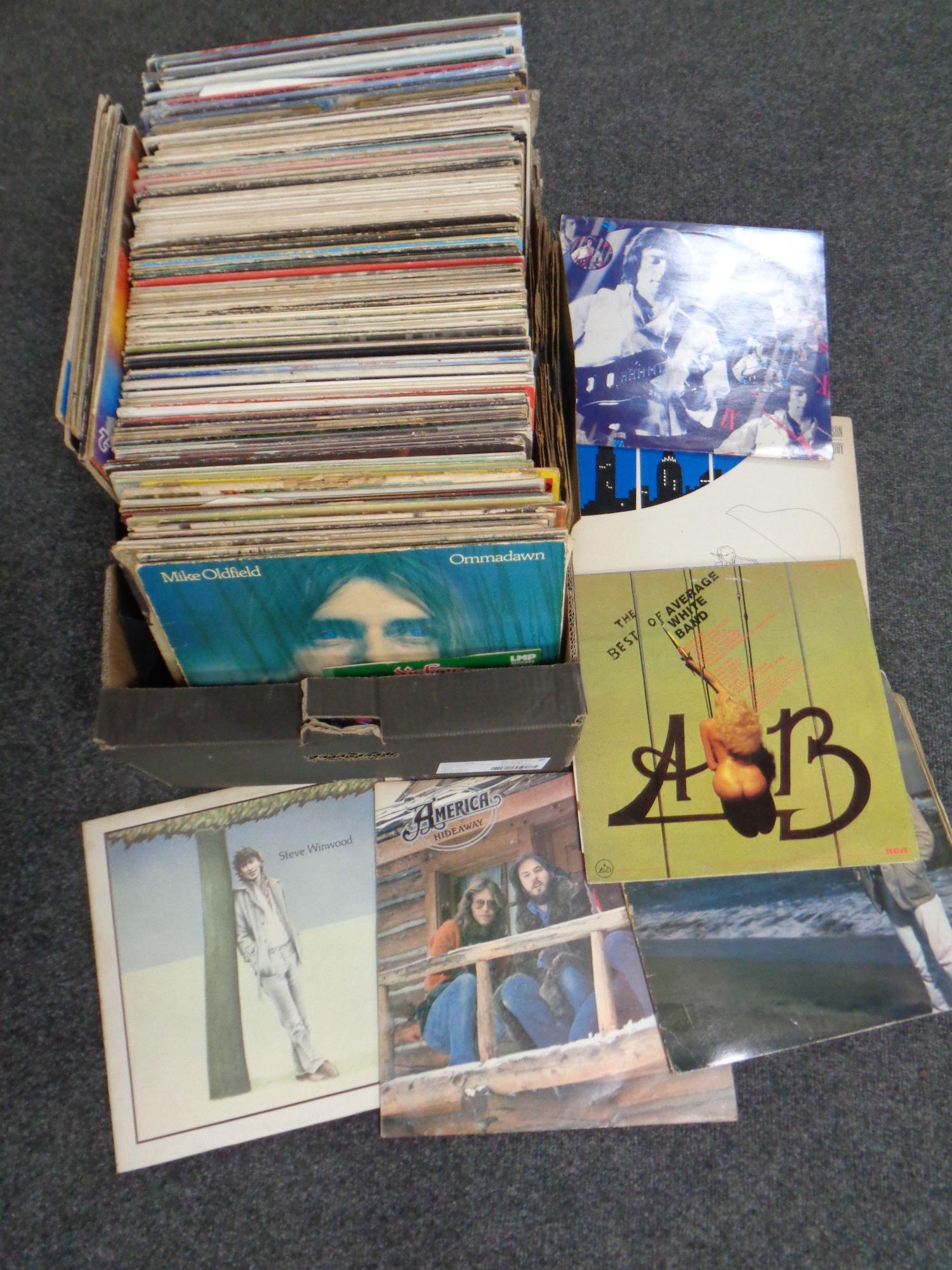 A box of lps including Jazz