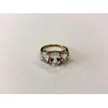 A 9ct gold dress ring set with goshenite, size N. CONDITION REPORT: 2.