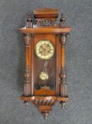 A 19th century mahogany cased Vienna eight day wall clock