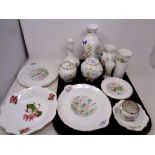 A tray of Aynsley Wild Tudor, Chelsea Flowers and Cottage Garden cabinet china,
