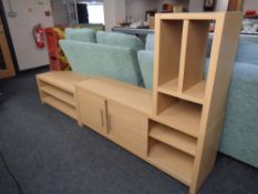 A contemporary sliding door sideboard fitted with two central doors,