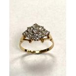 An 18ct diamond set fancy cluster ring