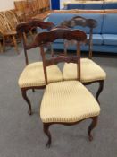 A set of three 19th century dining chairs
