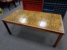 A mid century Danish tiled coffee table
