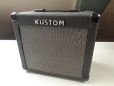 A Kustom guitar amplifier with lead