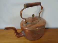 A Victorian copper kettle