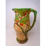 A Carlton Ware ribbed jug decorated with an oak tree,