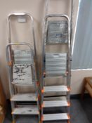 Four sets of aluminium folding steps