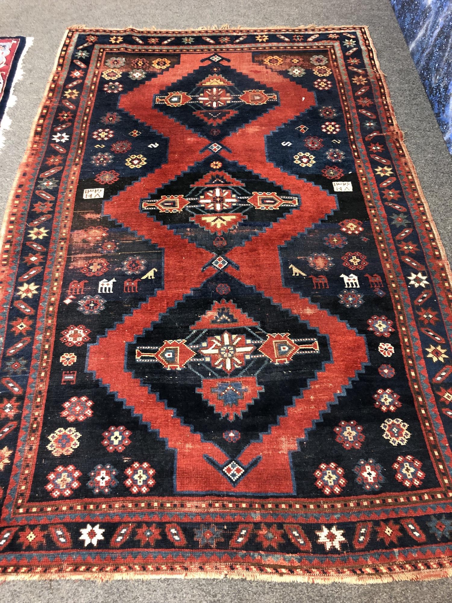 A Caucasian Kazak rug,