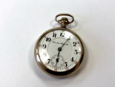 A gold plated Hamilton Watch Co Lancaster pocket watch numbered 454624,
