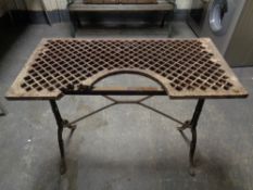 A cast iron refectory garden table (a/f)