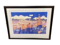 After John Coatsworth : Winter Sun Newcastle upon Tyne, Artist Proof, signed in pencil,