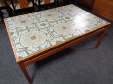 A mid century Danish tiled topped table