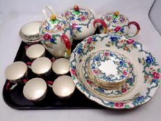 A tray of twenty four pieces of Royal Cauldon tea china