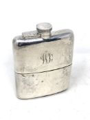 A silver hip flask, William Neale, Birmingham 1915, height 13cm.