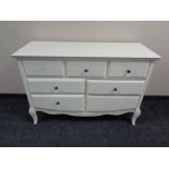 A contemporary 7 drawer chest (white)