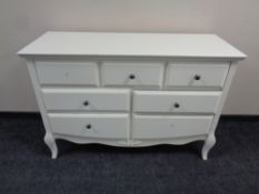 A contemporary 7 drawer chest (white)