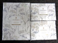 A Dorma Cheddleton 300 thread count king size duvet cover together with two pairs of Oxford pillow