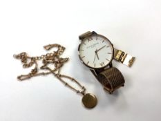 An Olivia Burton lady's watch together with a fancy link costumer necklace with pendant