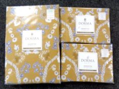 A Dorma Addinston king size duvet cover together with two pairs of Oxford pillow cases (3,