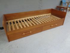 A Continental teak day bed