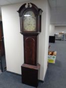 A 19th century J and W Blaylock of Longtown mahogany longcase clock with painted dial,