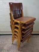 A set of six mid 20th century Tecta Furniture Limited of Great Yarmouth, England,