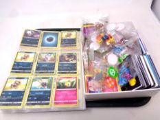 A tray containing a very large quantity of Pokemon basic and trainer cards together with a quantity