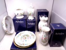 A quantity of boxed Aynsley Wild Tudor china including fruit bowl,