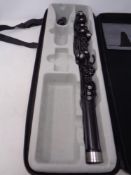 A contemporary part clarinet in case