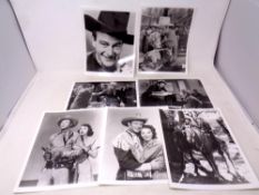 Vintage black and white John Wayne and Roy Rogers silver gelatin photographs with Pictorial,