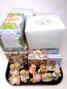 A tray containing a box of Cherished Teddies ornaments