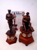 Two Danbury Mint First World War Centenary figures of British soldiers,