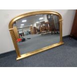 A Victorian style gilt overmantel mirror