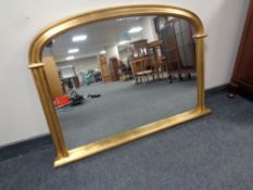 A Victorian style gilt overmantel mirror