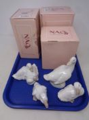 Four Nao duck figures (3 boxed)