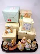 A tray containing boxed Cherished Teddies ornaments