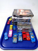 James Bond Aston Martin DB5 and DVD's along with Dinky and Matchbox vintage toy cars.